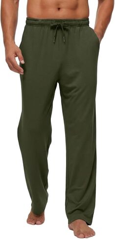 Sailwind Men's Yoga Sweatpants Athletic Casual Pants Cotton Open Bottom Lounge Lightweight Jersey Pants with Pockets in Kuwait