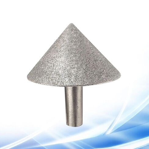 ABOOFAN Silver Alloy Chamfer Grinding Head for Jade and Diamond, Safe Glass and Stone Chamfering Tool with Tapered Design, Industrial Grinding Bit for Precision Glass Hole Finishing in Kuwait