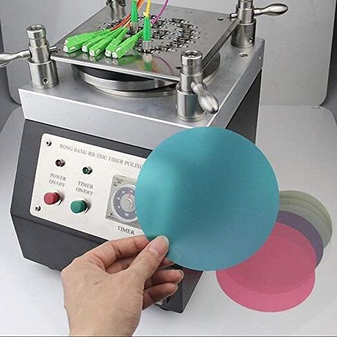 Fiber Optic Connector Polishing Paper 50-Pieces/Pack Ultra-Precision Flexibility Polishing Film 127mm Round Grinding Machine Polishing Sheet Diamond ADS/1/3/5/9/15/30µm (D1-50-1µm) in Saudi Arabia