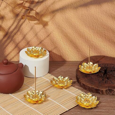 60Pcs Incense Holder, Incense Burner Cone Burner Ash Catcher Lotus Incense Stick Holder Vintage Flower Shaped Multihole Holders for Home Fragrance Decor Sauna Yoga SPA Bedroom Christmas in Saudi Arabia