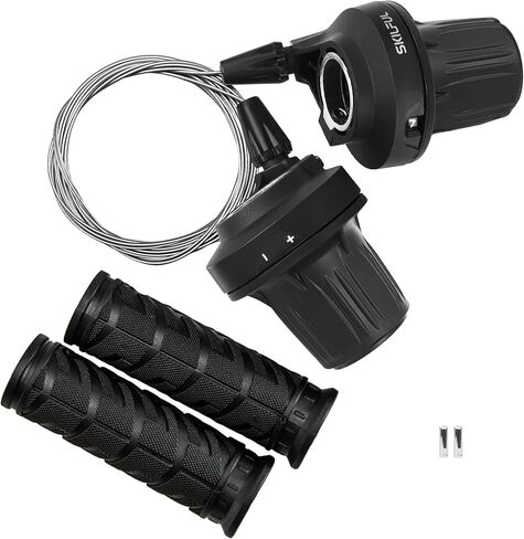 MEGHNA Bike Shifter 3x6/7 Speed Twist Shifter Set Grip Shifting Revoshift Left and Right 18/21 Speed with Handlebar Grips for Kids Bike Mountain Bike Folding Bike Hybrid Bike in Kuwait