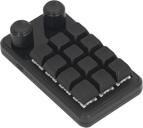 12 - Key Programming Keypad with Blue Switches, Mini Gaming Keypad for Industrial Control, One - Handed Macro Keypad with RGB Lighting and Type - C Cable in Kuwait