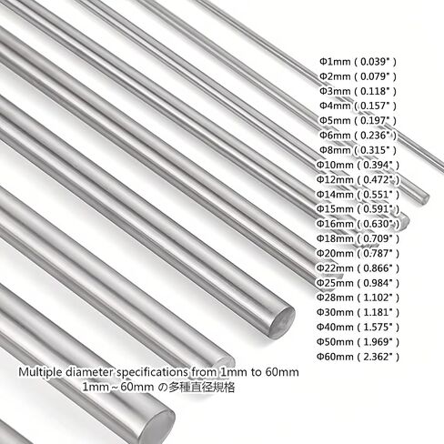 High Purity Nickel Rod N4 N6 Nickel 200 201 Soft Round Bar - Diameter 0.039"-2.362" (1mm-60mm) for Lab Research & Industrial Machining 1pcs Φ3mm×100mm（0.118"） in Kuwait