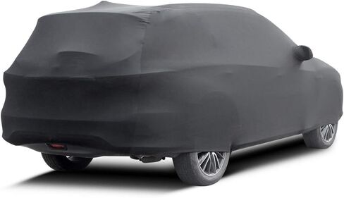 Sunproof Windproof Dustproof Resistant UV Protection for Universal New Customize Stretch Cloth Car Cover Beauty Styling Cover(SUV size4,Black) in Saudi Arabia