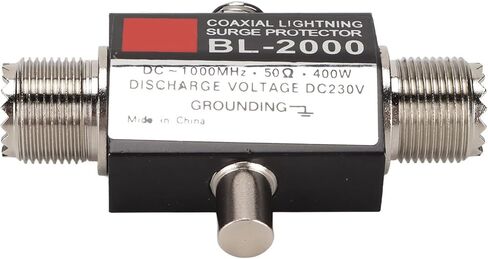 BL-2000 حاجز محوري، PL259 أنثى إلى PL259 أنثى، 50 أوم، DC-1000 ميجا هرتز، ذروة 400 وات، <1.1 VSWR، واقي تصاعد أنبوب تفريغ الغاز لراديو هام، المحطة الأساسية، in Kuwait