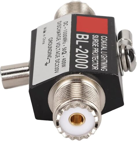 BL-2000 حاجز محوري، PL259 أنثى إلى PL259 أنثى، 50 أوم، DC-1000 ميجا هرتز، ذروة 400 وات، <1.1 VSWR، واقي تصاعد أنبوب تفريغ الغاز لراديو هام، المحطة الأساسية، in Kuwait