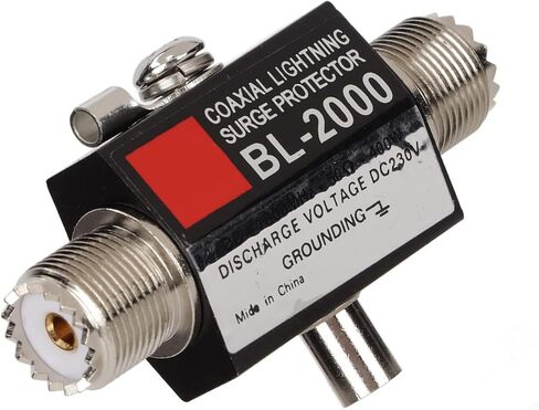 BL-2000 حاجز محوري، PL259 أنثى إلى PL259 أنثى، 50 أوم، DC-1000 ميجا هرتز، ذروة 400 وات، <1.1 VSWR، واقي تصاعد أنبوب تفريغ الغاز لراديو هام، المحطة الأساسية، in Kuwait