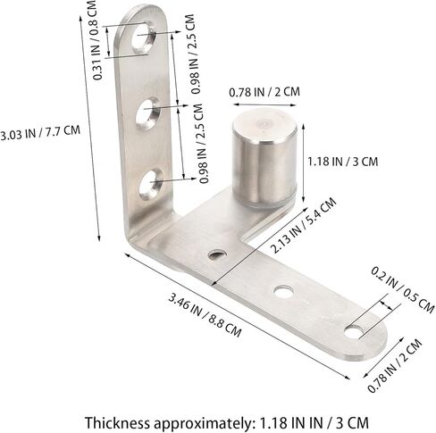 2pcs Stainless Steel Heavy Duty Hidden Door Hinges with Top and Bottom Pivot for Home Cabinet, Window, and Door Box Installation in Kuwait