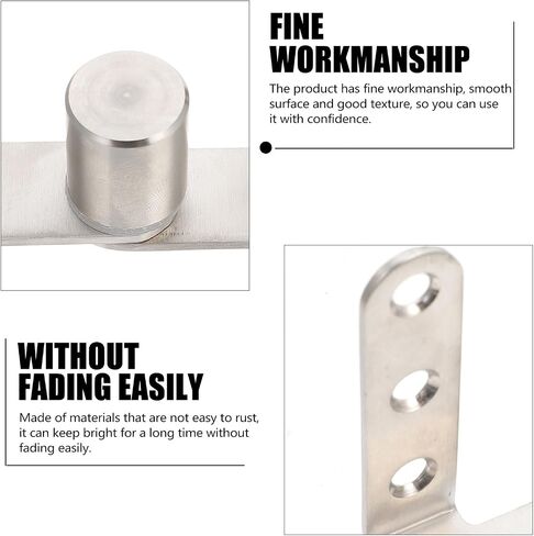 2pcs Stainless Steel Heavy Duty Hidden Door Hinges with Top and Bottom Pivot for Home Cabinet, Window, and Door Box Installation in Kuwait