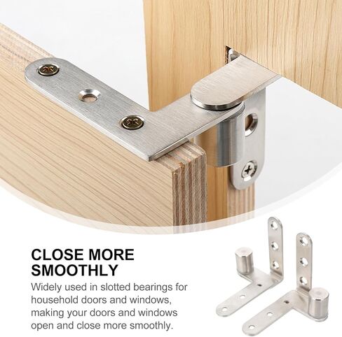 2pcs Stainless Steel Heavy Duty Hidden Door Hinges with Top and Bottom Pivot for Home Cabinet, Window, and Door Box Installation in Kuwait