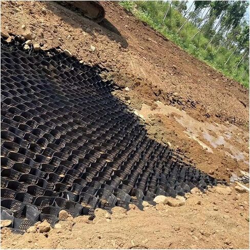 شبكة بلاستيكية ذات قاعدة سقيفة، مثبت شبكة جيوجريد HDPE للتحكم في تآكل الممرات والمنحدرات، ارتفاع 4 بوصات in Kuwait