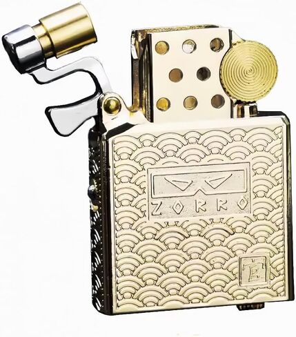 ZORRO Brass Titanium Windproof Inner Insert Replacement for Models 902 902S 912 912S Inner Tank with Kerosene Oil & Butane Option Repair Lighter Parts (Gold Oil Insert for 902 902s) in Saudi Arabia
