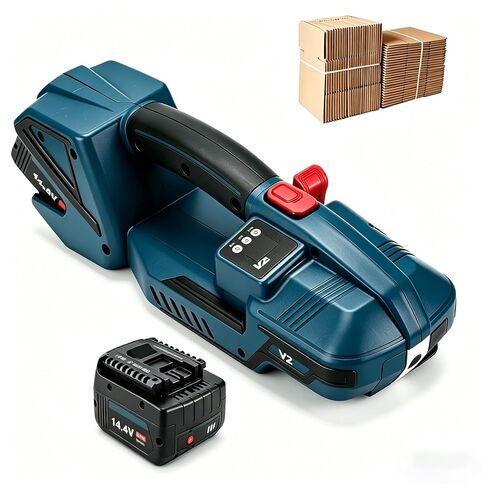 Electric Strapping Machine, Powered Strapping Tool 4000mah Battery Portable Strap Banding Machine for 0.51"-0.63" PP/PET Led Screen, Tension 900-3200N for Palletizing Cartons in Kuwait