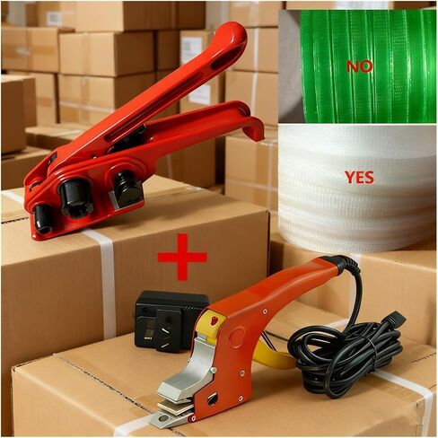 Welding Heating Electric Strapping Tool Hand Manual PP Tightener Strapper Banding Hand Tenser Seal Machine One Set in Kuwait