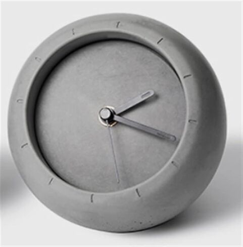 Water Concrete Simple Personality Table Clock Jewelry Desktop Household Storage Cement Silent(E) in Kuwait