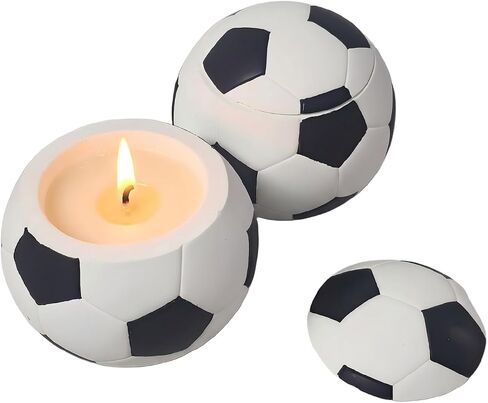 Soccer Ball Scented Candle for 2026 World Cup | Long-Lasting Soy Wax, Clean Burn | Football Fan Gift, Party & Home Decor (Black, Rose) in Kuwait
