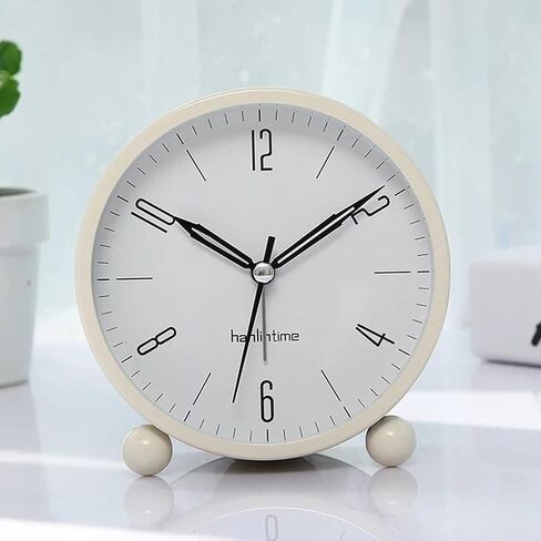 Alarm Clock Silent Luminous Bedside Fashion Minimalist Metal Bedroom Small Tabletop Decor(Black-JoJo's Bizarre Adventure1) in Kuwait