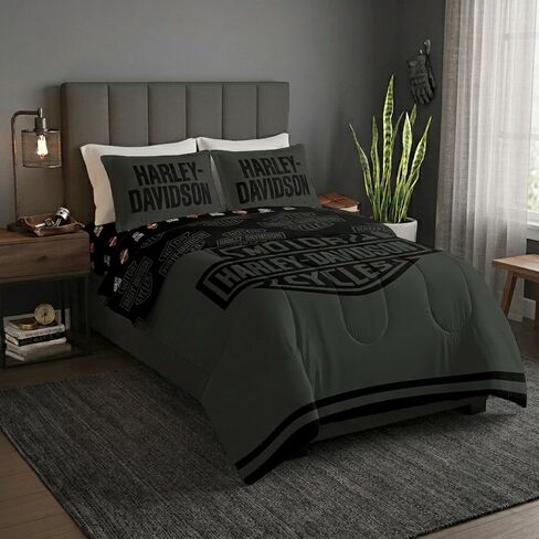 Northwest Harley-Davidson Simple HD 5-Piece Queen Bed in a Bag Set in Kuwait