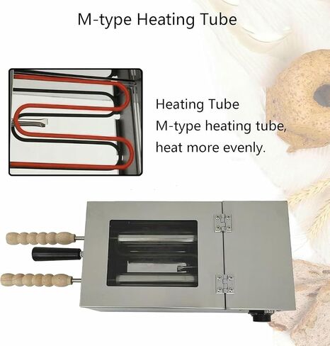 Commercial 2-Station Chimney Cake Maker & Ice Cream Cone Baker, 1500W Electric Toasting Oven for Professional Kitchen Use, Pastry Roll Baking Machine in Kuwait