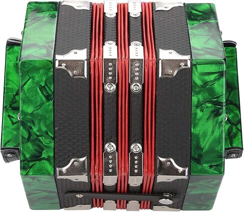 Karlak 20 Button Accordion Concertina Musical Instrument Lightweight Durable Easy to Learn for Children and Adults (Red) in Kuwait