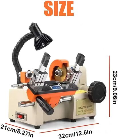 Key Cutting Machine, Horizontal Duplicator Tool for Motorcycle, Electric Car & Door Lock Keys, Includes Brush for Precision Cutting in Kuwait