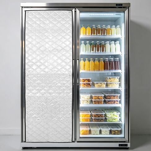 Insulated Freezer Cover for Chest and Deep Freezers, 63x25.6" Aluminum Foil with Suction Cups, UV Resistant for Balcony Use Or Kitchen Protection in Kuwait