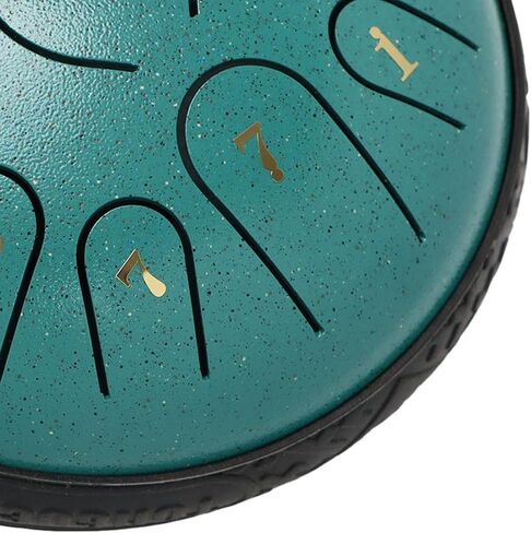 Elegant and Captivating Chakra Drum 6 Inch Steel Tongue Drum with Diverse Tone Range for Prayer Concerts (Green) in Kuwait