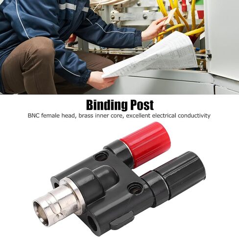 BNC Female to 4mm Binding Post Adapter Connector, Electrical Test Equipment Parts, U25 Model - Flame - Retardant Insulation, High Conductivity, Safe and Reliable for Electricity in Kuwait