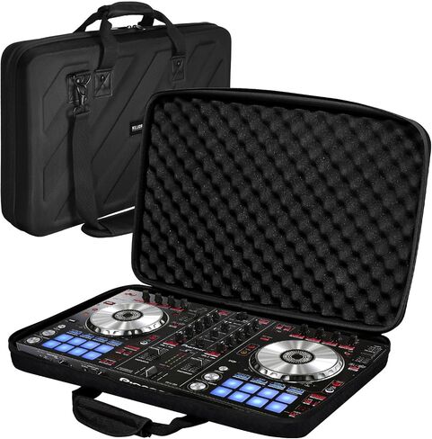 حافظة صلبة متوافقة مع وحدة التحكم Pioneer DJ DDJ-FLX4/DDJ-400/DDJ-SB2/DDJ-200/DDJ-SB3/DDJ-RB حقيبة تخزين واقية للحمل، سوداء (S-20.8 × 14.5 × 3.5 بوصة) in Kuwait