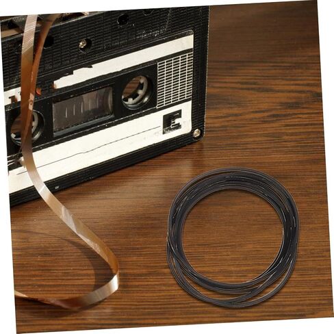 Mikinona 50pcs Rubber Tape Recorder Belt Square Cassette Recorder Belts Replacement for Repair Required Tags in Kuwait