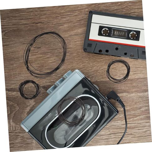 Mikinona 50pcs Rubber Tape Recorder Belt Square Cassette Recorder Belts Replacement for Repair Required Tags in Kuwait