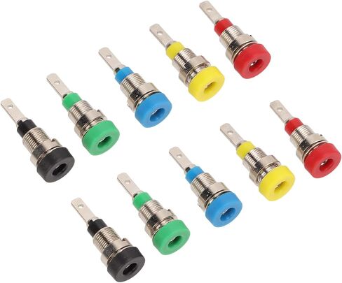 Banana Socket 2mm Brass Panel Mount Binding Post 5 Colors, Safe Stable Connection, Multi - Purpose for Electronics and RVs in Kuwait