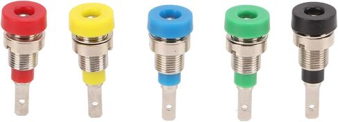 Banana Socket 2mm Brass Panel Mount Binding Post 5 Colors, Safe Stable Connection, Multi - Purpose for Electronics and RVs in Kuwait