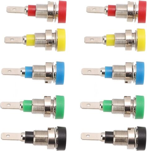 Banana Socket 2mm Brass Panel Mount Binding Post 5 Colors, Safe Stable Connection, Multi - Purpose for Electronics and RVs in Kuwait