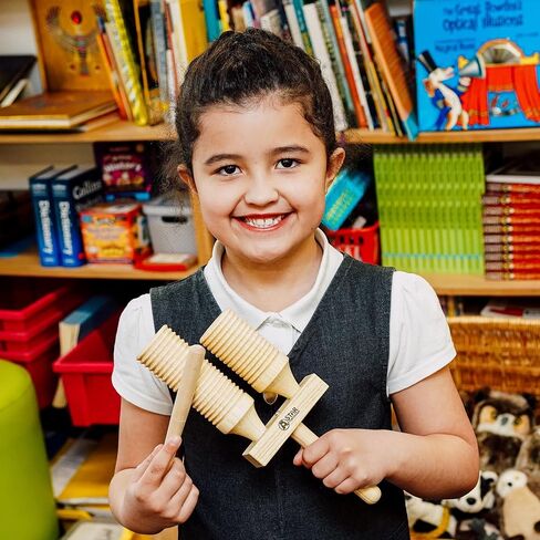مكشطة Agogo Guiro ذات اللون المزدوج من A-Star مع مضرب خشبي، كتلة إيقاع الإيقاع in Kuwait