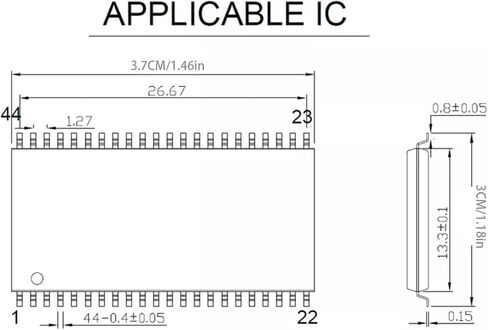 رقاقة مبرمج محول PSOP44 SOP44 SOIC44-1.27 IC مبرمج محول مقبس محول وحدة IC محول مقبس مستقرة ورقاقة in Kuwait