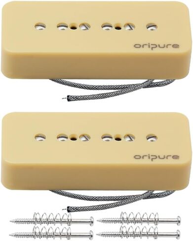 OriPure Alnico 5 Soap Bar P90 Pickup Guitar Neck + Bridge Pickups Set - أسود in Kuwait