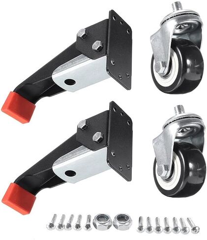 2Pcs Set Heavy Duty Workbench Casters Kit Retractable Caster Wheels for Workbenches Machinery Tables in Kuwait