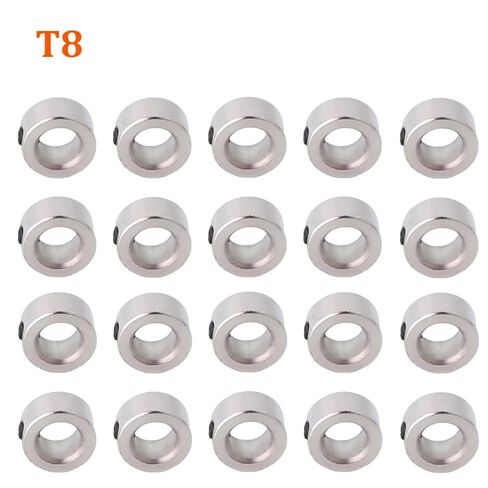Solid Shaft Collars 40-Pack 8mm Stainless Steel Shaft Lock Collars for T8 Lead Screw, 3D Printer CNC Parts in Kuwait