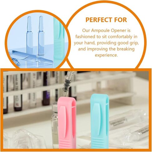 8pcs Nurse Ampoule Opener Set, Portable Small Vial Breaker with Groove Design, Plastic Mini Bottle Opener for Ampule Opening in Hospital and Laboratory Use in Kuwait