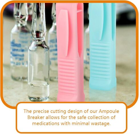 8pcs Nurse Ampoule Opener Set, Portable Small Vial Breaker with Groove Design, Plastic Mini Bottle Opener for Ampule Opening in Hospital and Laboratory Use in Kuwait