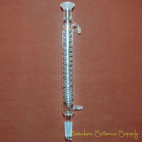 300mm 24/40 35/20 Glass Graham Condenser S35 Essential Oil Coil Condensers in Kuwait