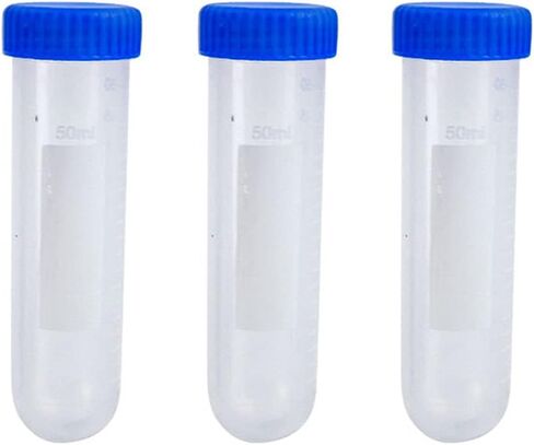 3Pcs Clear 50ml Centrifuge Tubes Set Lab Container Graduated Scales Anti-Leaking Screw Cap for Student Experiment in Kuwait