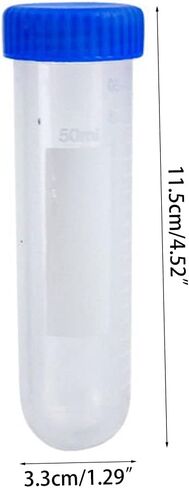 3Pcs Clear 50ml Centrifuge Tubes Set Lab Container Graduated Scales Anti-Leaking Screw Cap for Student Experiment in Kuwait