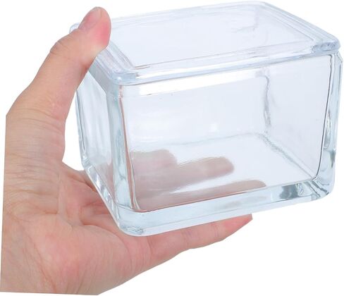 Glass Staining Jar with Lid for Microscope Slides Storage Box High Transparency Glass Material Holds to 20 Slides and Laboratory Experiments in Kuwait
