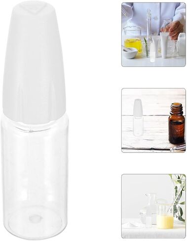 TOYANDONA 6pcs 10ml Needle Tip Applicator Bottles with Cap, White Pet Precision Squeeze Bottles for Accurate Dispensing and Leak-proof Sealing, for Outdoor Activities and Organizing in Kuwait