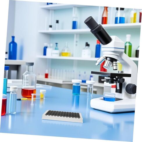 SOLUSTRE Microplate with 360μl Capacity Per Well, Black Bottom and Frame 96-Well Medium-Binding Designed for Fluorescence Analysis and Consistent Results in Laboratory for Lab Equipment in Kuwait