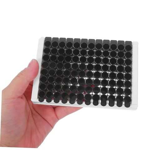 Ipetboom 96-Well Black Microplate for Lab Equipment with 360μl Per Well Capacity, Plastic Material, Black Bottom and Frame, for Tissue Culture and Fluorescence Analysis in Kuwait