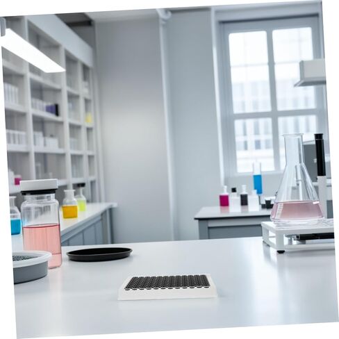 Ipetboom 96-Well Black Microplate for Lab Equipment with 360μl Per Well Capacity, Plastic Material, Black Bottom and Frame, for Tissue Culture and Fluorescence Analysis in Kuwait