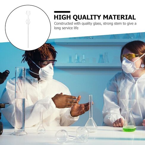 2pcs Borosilicate Glass Double-Bulb Safety Funnels, Long Neck Laboratory Funnels for Chemical Experiments, Carbon Dioxide Preparation, School Science Lab Use in Kuwait